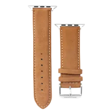 APPLE Watch 瘋馬真皮錶帶-銀扣